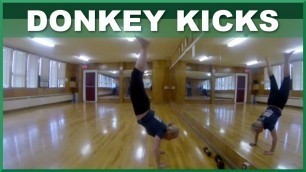 'How to DONKEY KICK with Variations | Butt & Bodyweight Exercise'