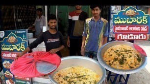 'GUDUR Special Mubarak Hyderabadi Biryani - Gudur | Nellore Street Food | Amazing Food Zone'