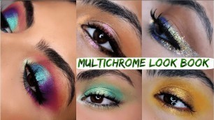 '5 COLOURFUL MULTICHROME EYESHADOW LOOKS w/ Clionadh cosmetics, Terra Moons Cosmetics & PastelrosesUK'