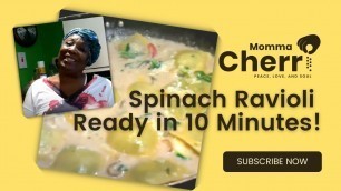 'Quick Dinner in 10 Minutes - Spinach Ravioli (The Best)!'