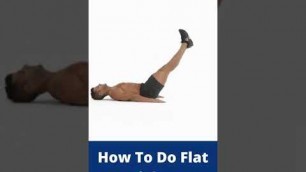 'How To Do Flat Straight Leg Raises Exercise | Abs Workout | Fitness Blender | YouTube Shorts'