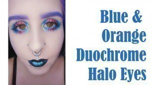 'Blue & Orange Duochrome Halo Eyes l Clionadh Cosmetics l Pretty Zombie Cosmetics l MakeupByAnnki'