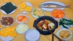 'Stopmotion Korean Home Made Food 집밥 스톱모션!'