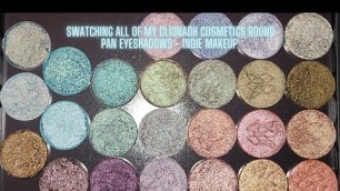 'Swatching ALL of My Clionadh Cosmetics Round Pan Eyeshadows - Indie Makeup'