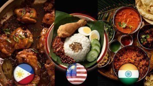 'Trying Foods From PHILIPPINES - MALAYSIA - INDIA Compilation'