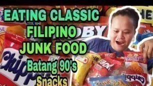 'ASMR Eating Classic Filipino Junk Foods/Batang 80\'s&90\'s @Threekids vlogs'