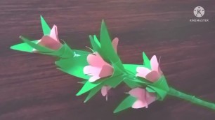 'easy flower making with paper/paper craft/paper flower/easy craft'