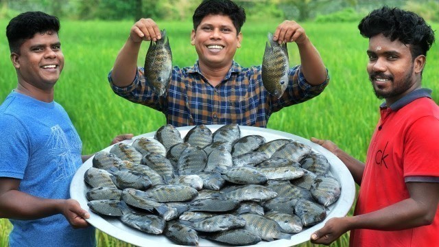 'KING SIZE PEARL FISH FRY | karimeen Fish Fry in Village | Village Food'