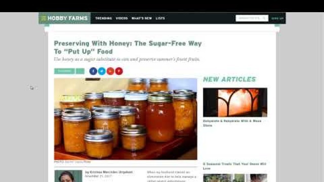 'Using Honey To Preserve Food In Jars'