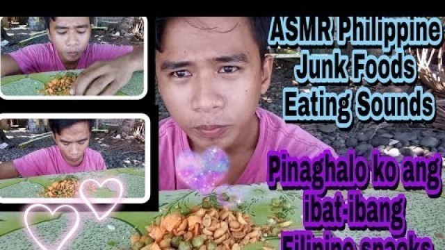 'ASMR Mukbang Philippines Junk foods Eating Sounds+Pinaghalo ko ang Filipino snacks'