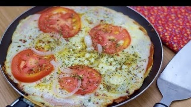 'PIZZA LOW CARB DE OMELETE FEITA NA FRIGIDEIRA - FÁCIL E DELICIOSA'