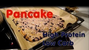 'Fitness Rezept: Low Carb High Protein 65g Eiweiß - PANCAKE Berry + Zubereitung'