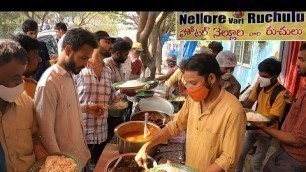 'Heavy Rush @ NELLORE VARI RUCHULU | Hyderabad Street Food | Amazing Food Zone'