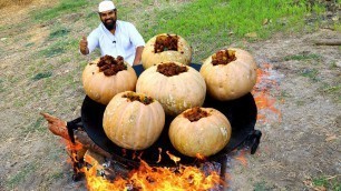 'GOAT MEAT BAKED IN A PUMPKIN | Yummy Pumpkin Recipe | Cooking Skill | Nawabs kitchen'