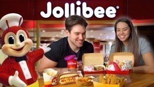 'JOLLIBEE MUKBANG! FOREIGNERS TRY FILIPINO FAST FOOD FOR THE FIRST TIME!'