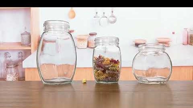 'different types of glass #jars great for food #storage honey storage and so on with #metal lids'