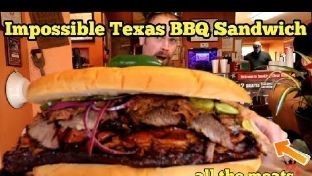 'Impossible Texas BBQ Sandwich Challenge | Man V Food | The largest Sandwich Ever'