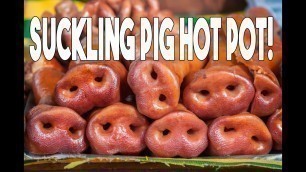 'Chinese Street Food Market and the BEST Suckling Pig Chicken Hot Pot in China'