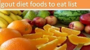 'Good Gout Foods to Eat and Not to Eat'