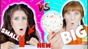 'BIG FOOD vs SMALL FOOD ASMR CHALLENGE by LiLiBu | Eating Sounds Mukbang'