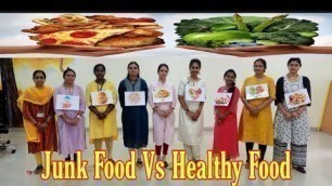 'A Skit On Healthy Eating habits, Junk Food Vs Healthy Food Drama, Say No to Unhealthy foods skit.'