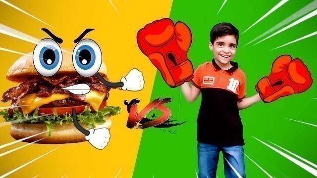 'Healthy food and junk food | funny story | Healthy Eating for kids | junk food vs healthy food fight'