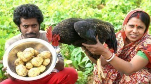 'Black Deshi Country Chicken Cooking by Village Women | Village Cooking Review Channel'
