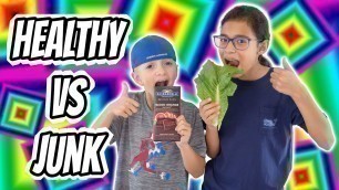 'HEALTHY VS JUNK FOOD CHALLENGE | Videos for Kids'