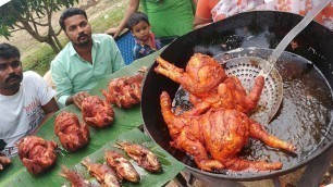 'KING of Full CHICKEN and FISH Fry Recipe | Amazing Taste | VILLAGE FOOD'