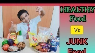 'HEALTHY Food vs JUNK Food.. Short Speech..ll School Activity 