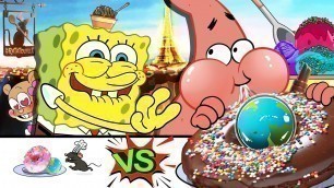 'Big Food VS Small Food Challenge | MUKBANG ANIMATION | SpongeBob Animation | SLIME CAT'