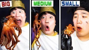 'SMALL MEDIUM BIG Emoji FOOD CHALLENGE | Funny Mukbang | HUBA'