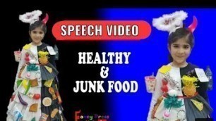 'Healthy and junk food costume | fancy dress for kids | healthy junk food speech stage competition'
