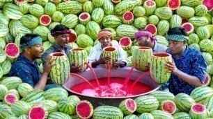 'WATERMELON JUICE | Farm Fresh Fruit Juice Making | Watermelon Craft | Watermelon Experiment'