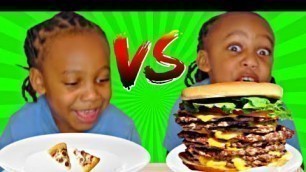 'BIG VS SMALL FOOD CHALLENGE!!'