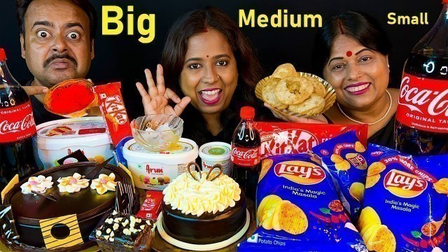 'Big vs Medium vs Small Food Challenge | Mukbang Giant vs Tiny Food by Indian Eating Show'
