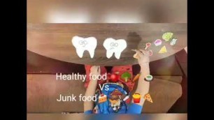 'Healthy Vs Junk food| Kids activities| Educational activities for kids| Dental care for kids'