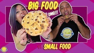 'BIG FOOD vs SMALL FOOD Comida Grande versus Comida Pequeña Momentos Divertidos'