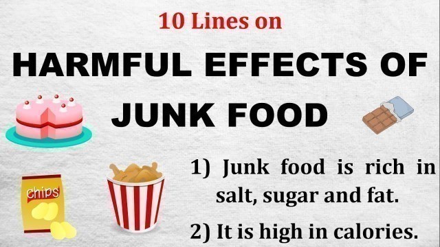 '10 Lines on Harmful Effects of Junk Food'