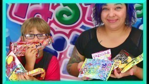 'American Kid and Mom Taste Japanese Junk Food Snacks and Candy'