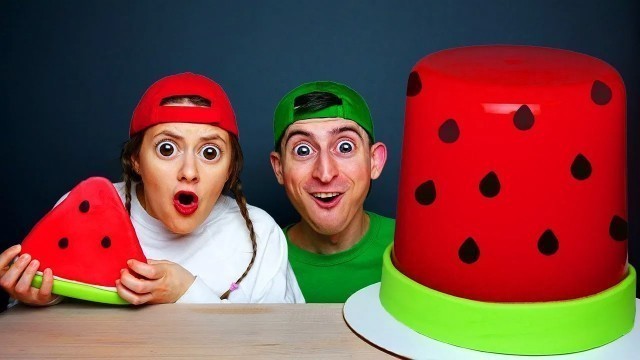 'Mystery Food Challenge Big Watermelon or Small melon! 
