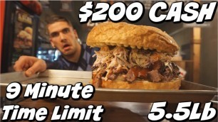 '$200 BBQ Sandwich Challenge (Undefeated?) With An Impossible Time Limit! In Toronto | Man Vs Food'