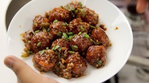 'वेज मंचूरियन बनाने की विधि - vegetable dry restaurant cabbage manchurian recipe cookingshooking'