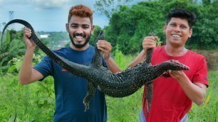 '10 Kg BIGGEST LIZARD BBQ | Yummy Monitor Lizard BBQ Recipe | Cooking Skill'