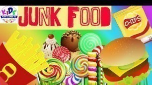 'Junk Food Names | Junk Food Vs Healthy Food | Fast food Names | Junk Food Vocabulary for kids'
