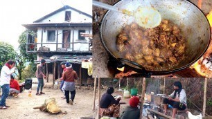 'Village chicken curry in the lunch @ nepali village kitchen'