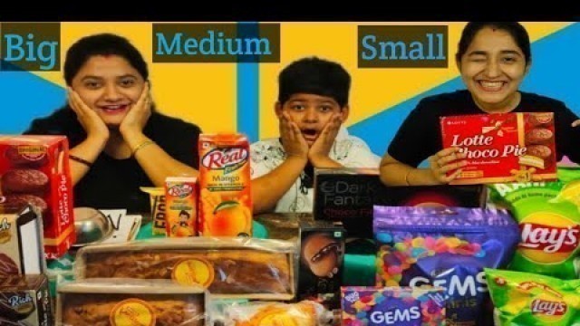 'Big vs Medium vs Small Food Challenge#foodchallenge#bigvssmall'