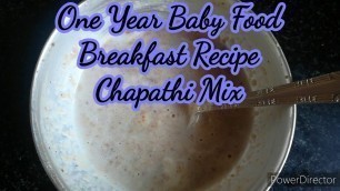 'One Year Baby Food In Tamil | Baby Food Recipes | One Year Baby Breakfast Recipe'