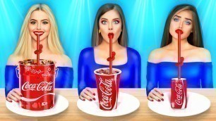 'Big vs Medium vs Small Food Challenge | Epic Girls War with Big Giant Food by RATATA POWER'
