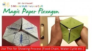 'DIY - Magic Paper Flexagon | Craft Work Food Chain, Water Cycle'